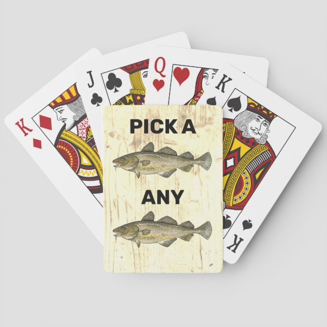 Funny Cod Fishing Pun Pick a Card Joke  (Back)