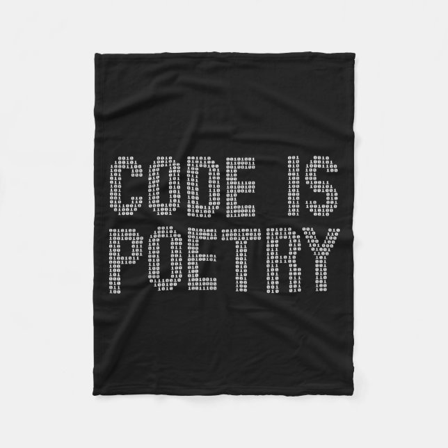Funny Code Is Etry Saying Quote Programer Gift  Fleece Blanket (Front)