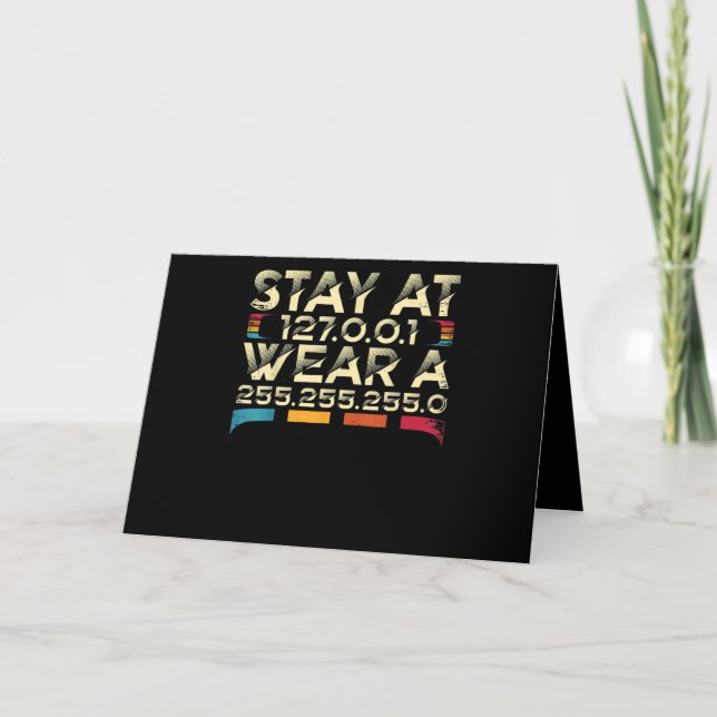 Funny Coding Engineer Meme Stay At 127.0.0.1 Card (Front)