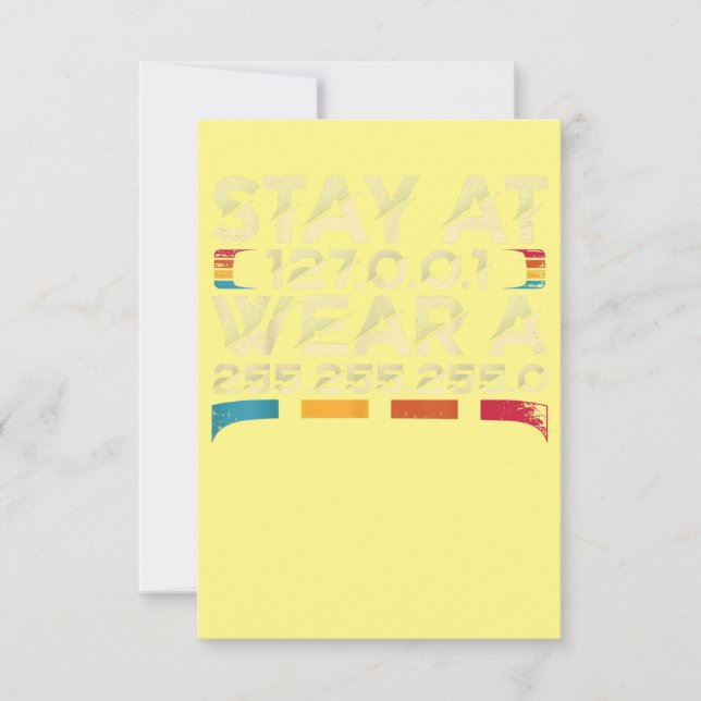 Funny Coding Engineer Meme Stay At 127.0.0.1 Thank You Card (Front)
