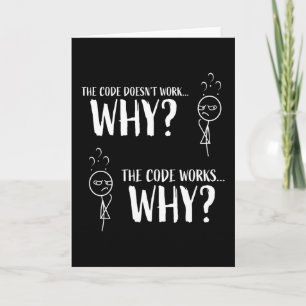 Funny Coding Programmer Gift for Geek Card