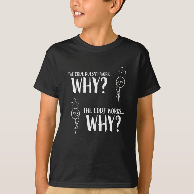 Funny Coding Programmer Gift for Geek T-Shirt (Front)