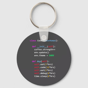 Funny Coding Python Cl Eat Code Sleep  Keychain