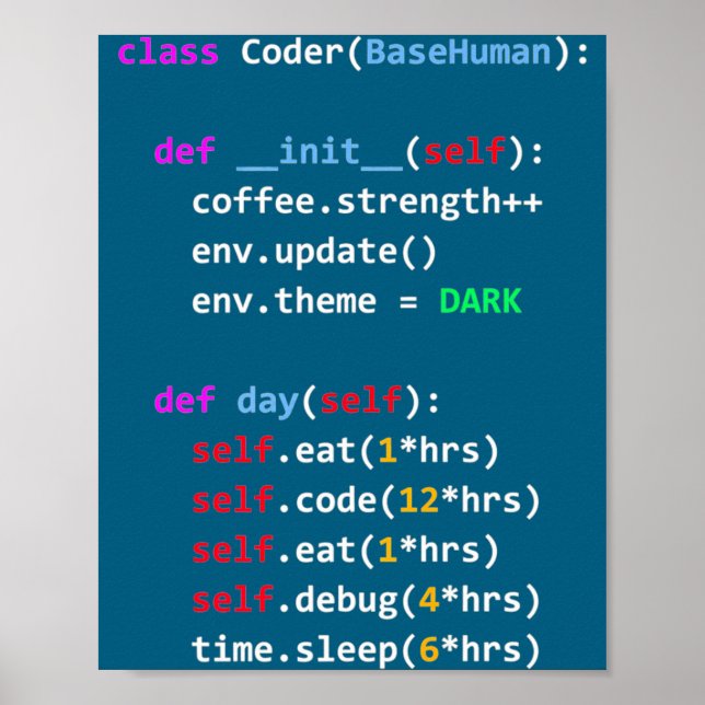 Funny Coding Python Cl Eat Code Sleep  Poster (Front)