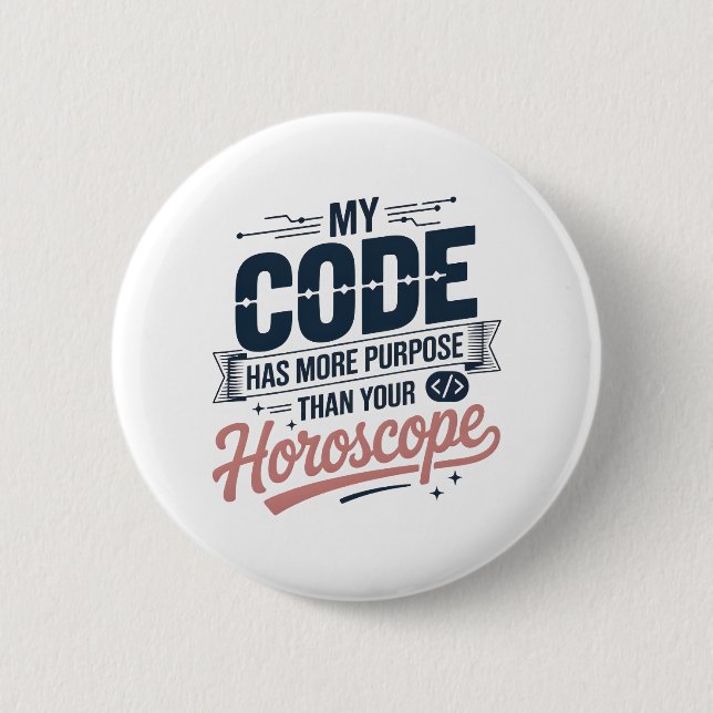 Funny Coding Quote AI Programmer Design 2 Inch Round Button (Front)