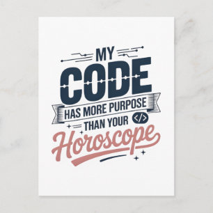 Funny Coding Quote AI Programmer Design Postcard