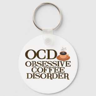 Funny Coffee Addict Keychain