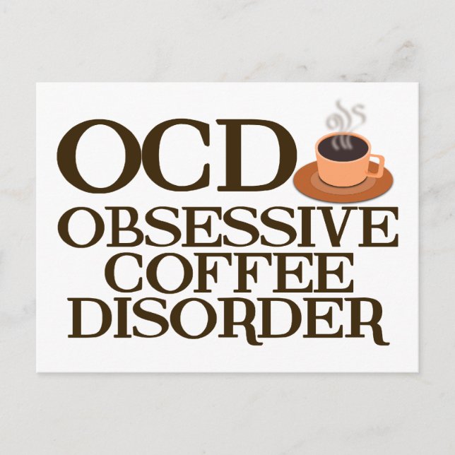Funny Coffee Addict Postcard (Front)
