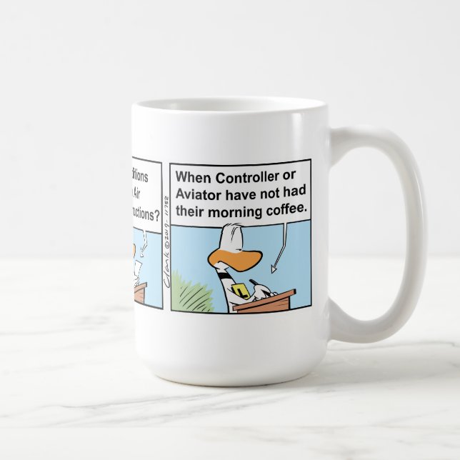 Funny Coffee Aviation Humour Mug (Droite)