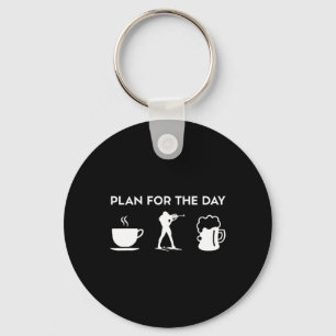 Funny Coffee Biathlon Biathlonist Beer Keychain