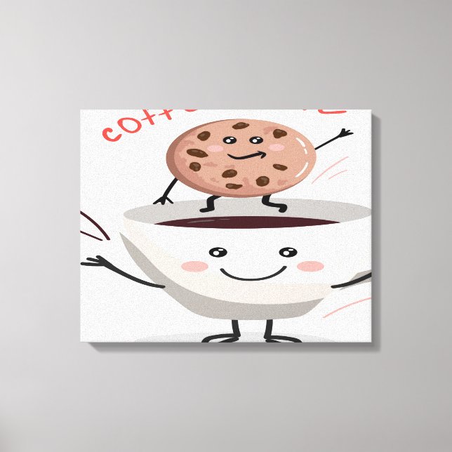 Funny Coffee Canvas Print (Front)