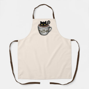 Funny Coffee Cat Apron
