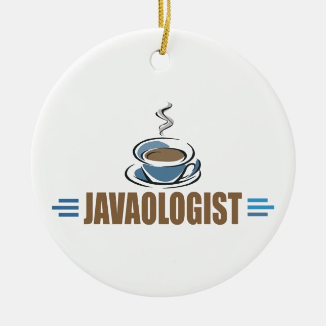 Funny Coffee Ceramic Ornament (Front)