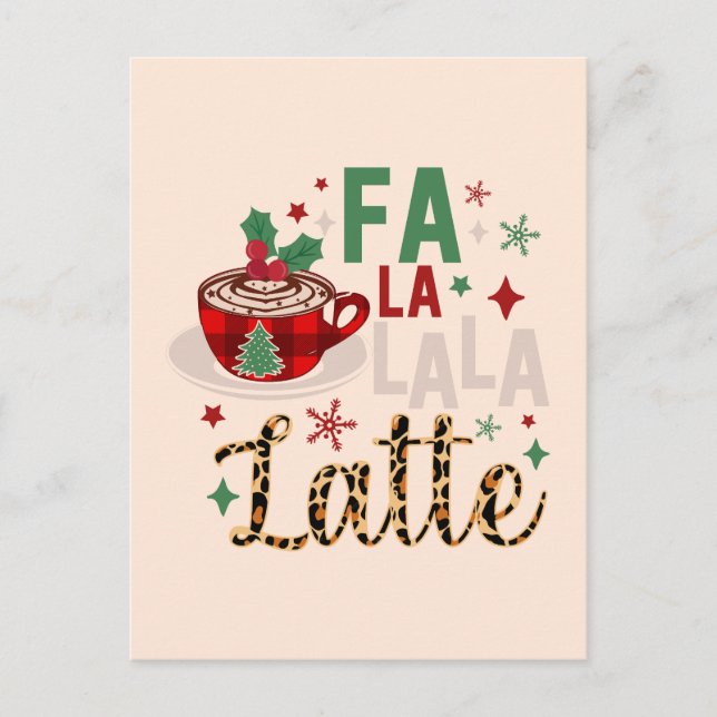 Funny coffee Christmas quotes  Postcard (Front)