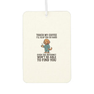 Funny Coffee Dog Vintage Engraving Shirt Design_1 Air Freshener