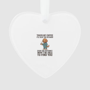 Funny Coffee Dog Vintage Engraving Shirt Design_1 Ornament