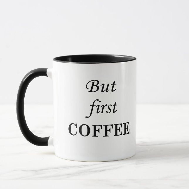 Funny coffee drinker quotes  mug (Left)