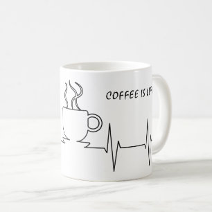 Funny Coffee is Life EKG Mug
