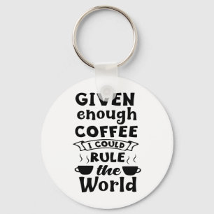 Funny Coffee Lover Caffeine Addict Barista Keychain