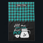 Funny Coffee Lover Caffeine Addict Plaid Pattern Kitchen Towel<br><div class="desc">Funny and cool kitchen towel to make cooking more fun. Personalized gift for family and friends who love cooking, baking and trying new recipe in the kitchen. Customize the wording to fit your occasion. You can use the Design Tool to further change the font type, font colour and font size....</div>