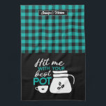 Funny Coffee Lover Caffeine Addict Plaid Pattern Kitchen Towel<br><div class="desc">Funny and cool kitchen towel to make cooking more fun. Personalized gift for family and friends who love cooking, baking and trying new recipe in the kitchen. Customize the wording to fit your occasion. You can use the Design Tool to further change the font type, font colour and font size....</div>