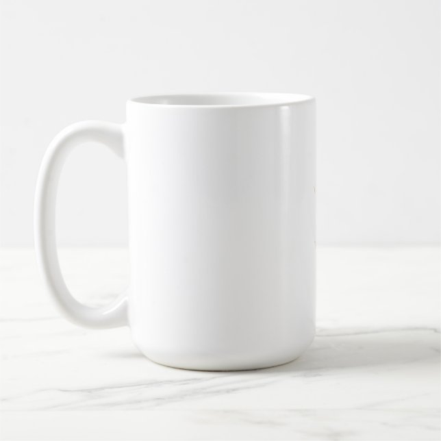 Funny Coffee Lover Cartoon Design Mug (Left)