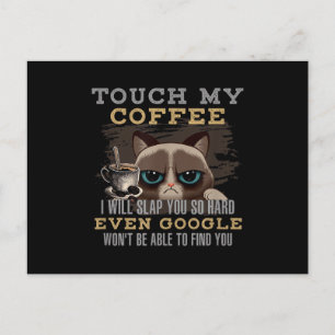Funny Coffee Lover - Cat Humour Postcard