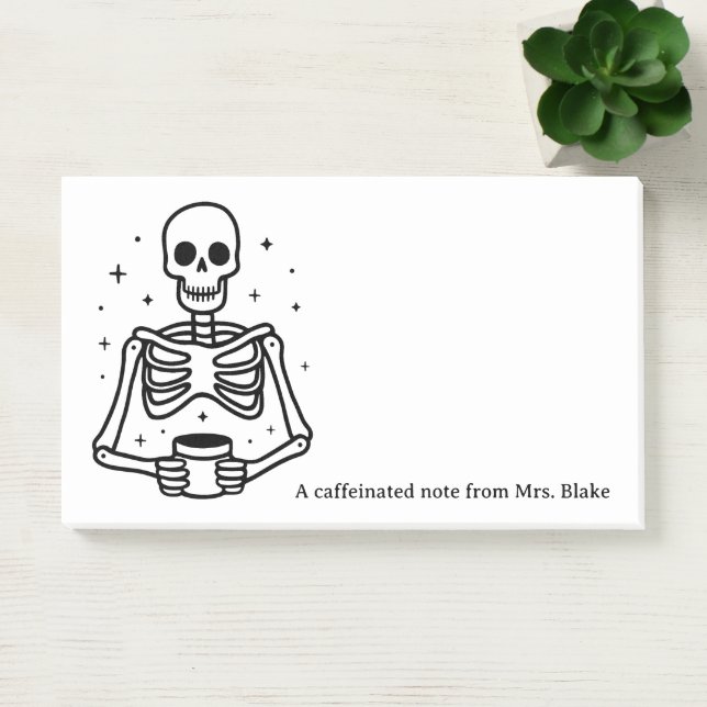 Funny coffee lover dark humour post-it notes (Office)