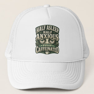 Funny Coffee Lover Retro Design Trucker Hat