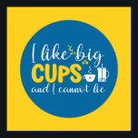 Funny Coffee Lover Typography Retro Kitchen Art Poster<br><div class="desc">Colourful typography art with retro and vibrant colours. Funny puns and quotes about food,  cooking,  baking and dining. Perfect decoration for your kitchen,  diner,  café,  bakery shop or restaurant. Background colour (the circle and the square) is customizable via the Design Tool.</div>
