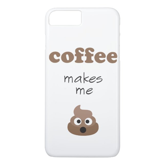 Funny coffee makes me poop emoji phrase Case-Mate iPhone case (Back)