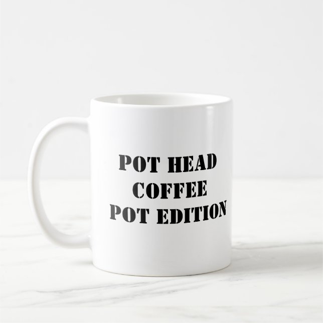Funny Coffee Mug - Coffee Pot Head (Left)