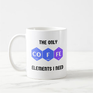 Funny Coffee Mug With Periodic Table Elements