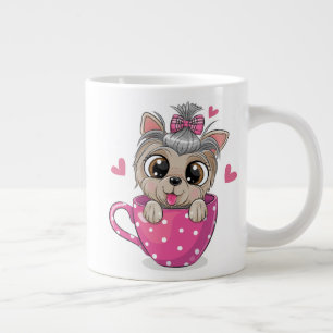 Funny Coffee Mugs - Jumbo Mug - Cute Dog Art Gift