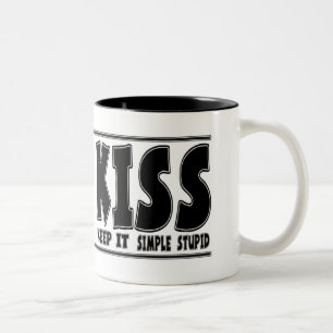 Funny Coffee Mugs: Kiss Principle Two-Tone Coffee Mug
