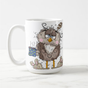 Funny Coffee Mugs - Sleepy Owl Wake Up Mug - Gifts