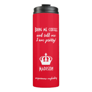 Funny Coffee Personalized Name  Style  Thermal Tumbler