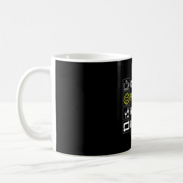 Funny Coffee Pickleball Wine Repeat Mug (Left)