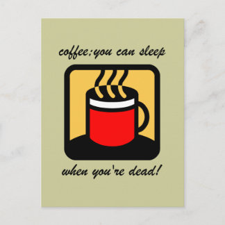 Funny coffee postcard
