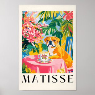 Funny Coffee Poster, English Bulldog Art, Henri Ma Poster