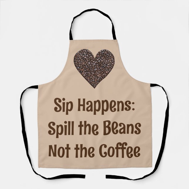 Funny Coffee Quote Apron (Front)