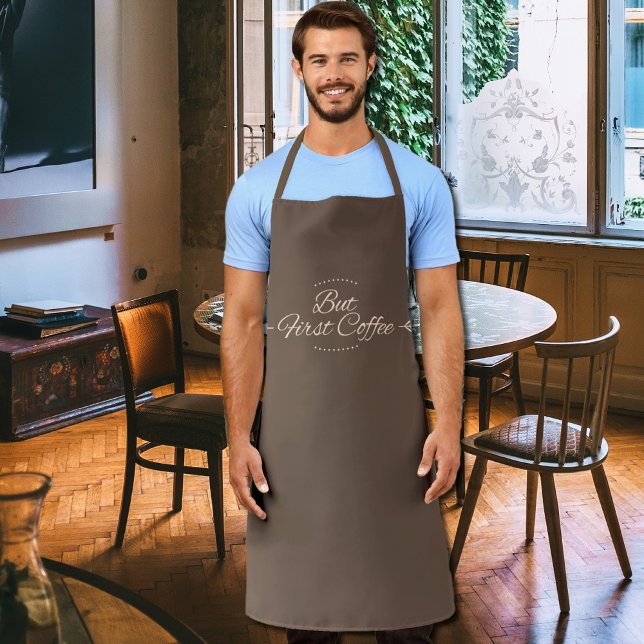 Funny coffee quote -brown apron (Creator Uploaded)