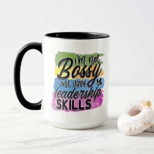 Funny coffee sarcasm word art bossy mug