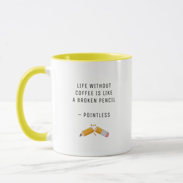 Funny Coffee Saying Modern Fun Humour  Mug (Left)