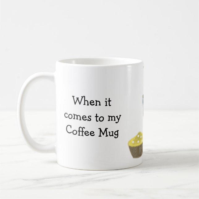 Funny Coffee Saying Size Does Matter Coffee Mug (Left)
