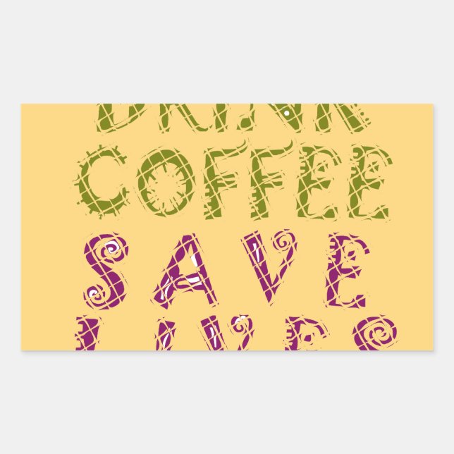 Funny Coffee Selfie Quote Design Sticker (Front)