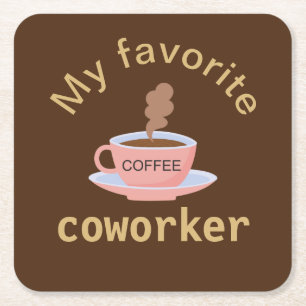Funny Coffee Square Paper Coaster
