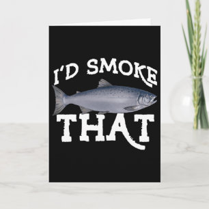 Funny Coho Salmon Fishing Saltwater Freshwater Ang Card