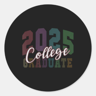 Funny College Graduate University Last Day 2024 -  Classic Round Sticker