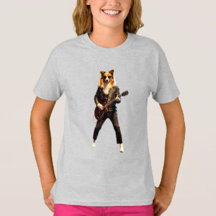 Funny Collie Rock Star Kids' T-Shirt
